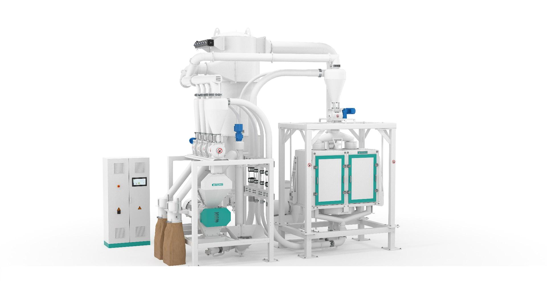 Système de meunerie compacte pour la production de farine Atta