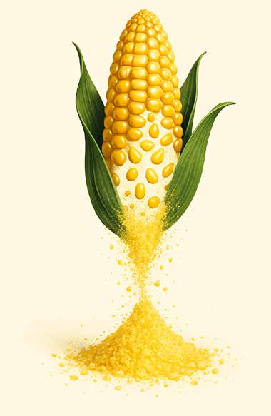 Grain de maïs et farine de maïs